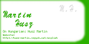 martin husz business card